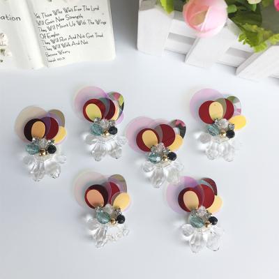 China Handmade Embroidery Flower Appliques, Flower Badges, DIY Patches HH-209282 Accessory for sale