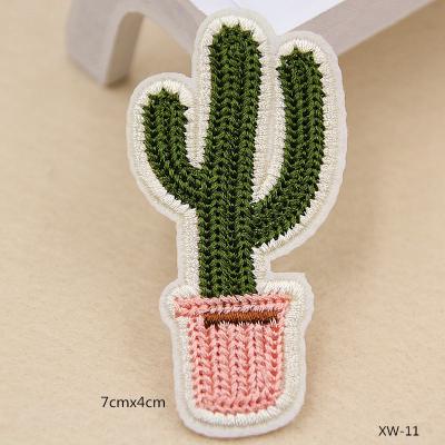 China 3D embroidery patches, cactus badges, cactus patches for jeans JW-19122003 for sale