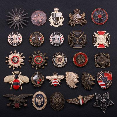 China 3D GUGUTREE brooch, pins breastpin army rank star eagle wings sun patch patches badges appliques for clothing A102-A132 for sale