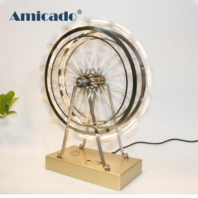 China Modern Art Home Decoration Stainless Steel Atmosphere Ferris Wheel TabelLight Wedding Company Birthday Gift Christmas Gift for sale