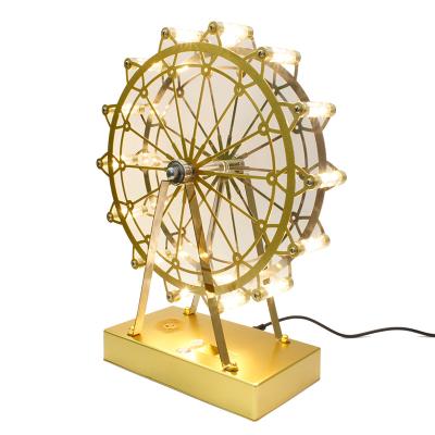 China Modern Factory Customized Ferris Wheel Night Light Classic Decorative Kids Vintage Small Desk Lamp for sale