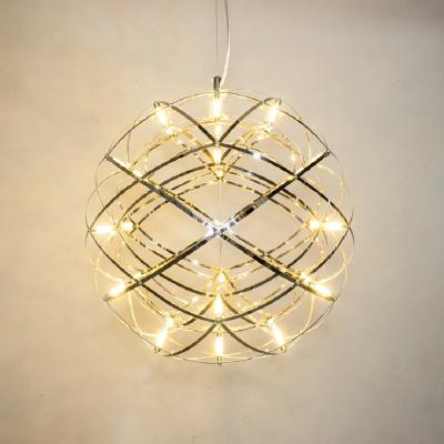 China Luxury Modern Minimalist Creative Christmas Outdoor Garden Decorative Led Ball Sparkle Lights Chandelier Ceiling Hanging Chandeliers for sale