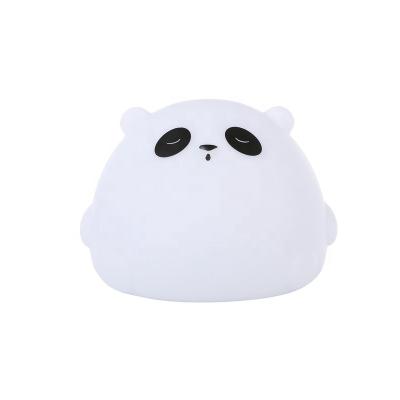 China Change Colors Chinese Factory Wholesale Customized Creative Bedside Lamp Bedroom Decoration USB Charging Colorful Cartoon Panda Night Light for sale