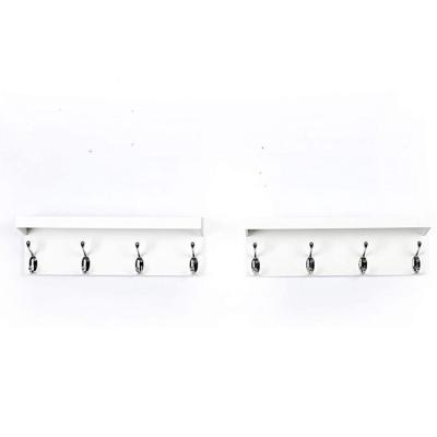 China (Size)Adjustable Floating White Wooden Wall Hangers Durable Wall Hangers 4 Wall Shelves for sale