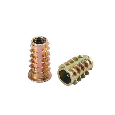 China JIUFA Modern Wood Furniture Screw In Socket Fastner Fastner Fixture Trapezium Thread Finger Internal Connecting Finger Zinc Alloy Nut for sale