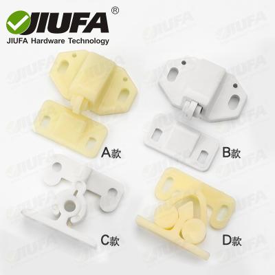 China Door Locking For Furniture Cabinet Hardware JIUFA Furniture Hardware Door Hook Cabinet Door Closer Latch Plastic Hook for sale