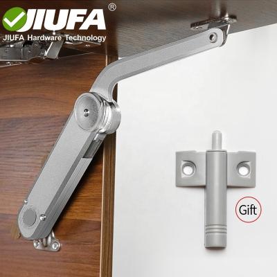 China Heavy Duty Fin Door Furniture JIUFA Furniture Hardware Fin Stay For Cabinets Free Stop Folding Lid Stay Support for sale