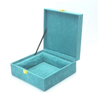 China Repurposed materials custom paper gift box, velvet jewelry collection box for sale