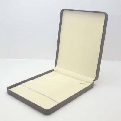 China Custom Recycled Materials PU Gift Box And Jewelry Packaging Leather Box For Necklace Box Packaging for sale