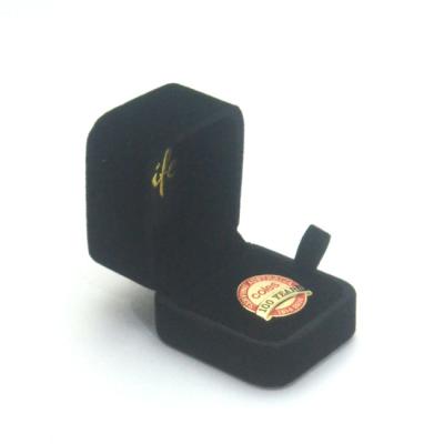 China Recycled Materials Velvet Badge Box And Velvet Custom Black Phone Booth And Gift Box for sale