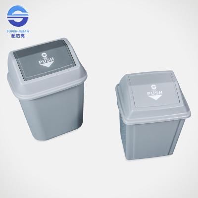 China Customized Large Plastic Garbage Bins / Trash Container 42L in Gray for sale