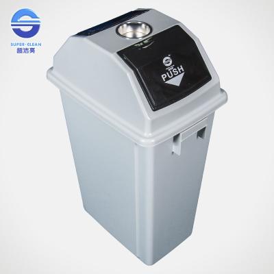 China Large Industrial Plastic Rubbish Bin with Turning Cover , 63*48*88.5cm for sale