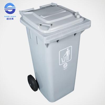 China 240L Side Wheeled Garbage Bin with Lid , Large Trash Container for sale