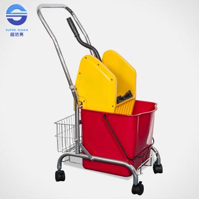 China Hotel House Keeping Down Press Mop Wringer Bucket Mopping Trolley 7.5KG for sale