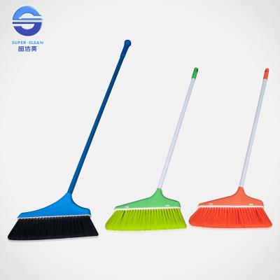 China Colorful Home Use Plastic Short Broom for Living Room , 75*25*25cm for sale