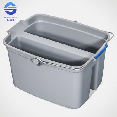 China Gray , Red Plastic Twin Bucket Cleaning Tools For Shopping Mall for sale