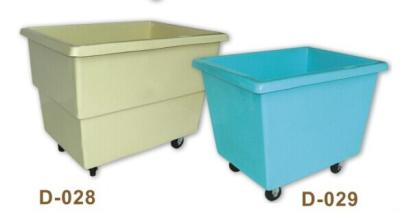 China Beige / Blue Laundry Serving Trolley With Wheels For Restaurant , Hospital for sale