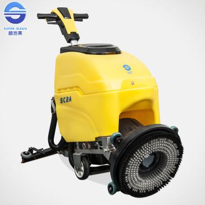 China Walk behind Automatic Floor Scrubber Dryer Floor Cleaning Machine 455mm for sale