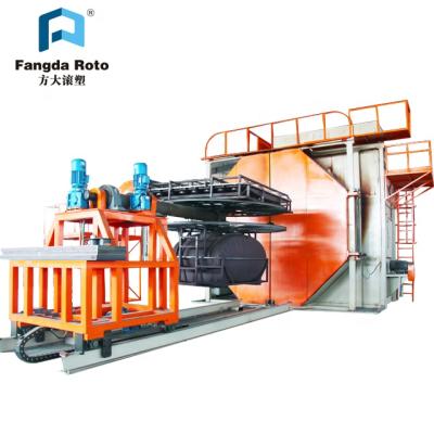 China Factory Fangda Roto Two Arms Shuttle Rotomolding Machine Making Plastic Cooler Boxed for sale