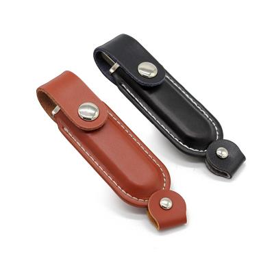 China New Product Leather PU Leather USB Drive Key Chain Color Shell Stick USB3.0 Flash Pen Drive 16GB 32GB 64GB USB2.0 Leather Keychain for sale