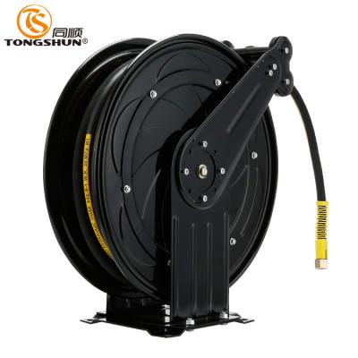 China Retractable Metal Grease Pneumatic Hose Reel  Drum Auto Rewind Car Repair  All-Season Te koop