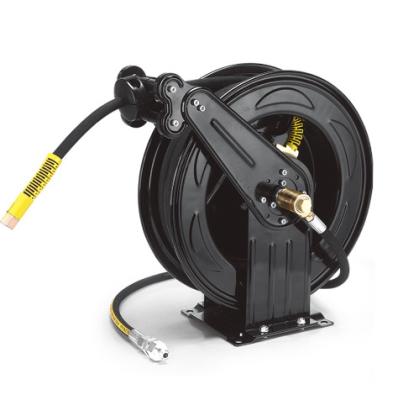 China TONGSHUN TS-400G Retractable Hose Reel High Pressure Steel Braided Spring Recoil Grease Oil for sale