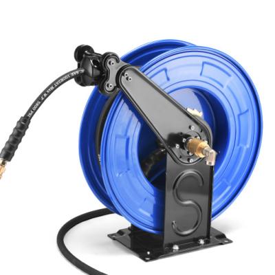 China 12mmx20m Double Duty High Pressure Hose Reel Set With Hose Guide System Work Pressure Te koop