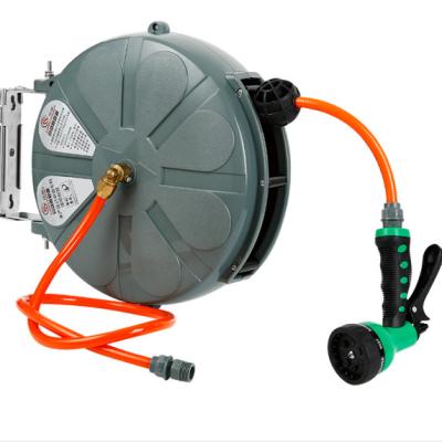 Κίνα Retractable Auto Garden Air Water Hose Reel Wall Mount Pipe 15M Portable προς πώληση