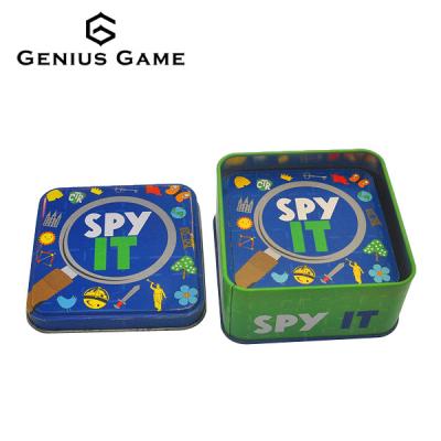 China Custom Paper Spy It Card Game In Tin Cage for sale