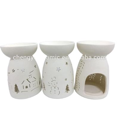 China Sustainable Ceramic Tart Oil Candleholder Basket Tear Diffuse Wax Warmer Burner for sale