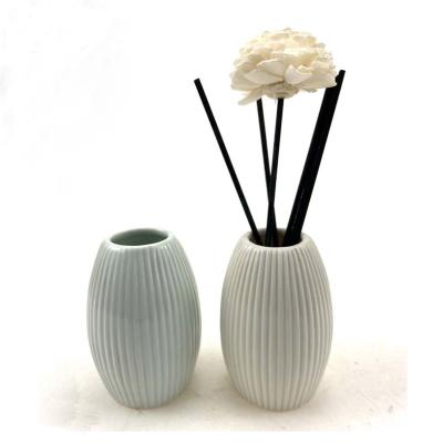 China Chinese Incense House Decoration Reed Diffuser Sticks Essential Oil Glazed Ceramic Perfume Bottles For Wholesale for sale