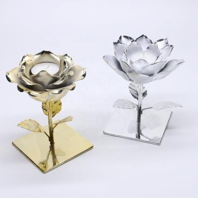 China 100% handmade multifunctional ceramic flower tealight candle holders for sale