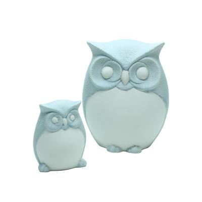 China Europe Home Decorative Ornament Crafts Sand Luster Finish Ceramic Owl Figurine for sale