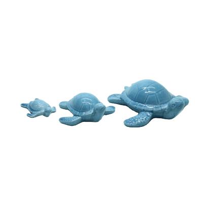 China European Garden Home Decor Miniatures Miniatures Figurine Collective Coastal Chandelier Series Ceramic Turtle Statue for sale