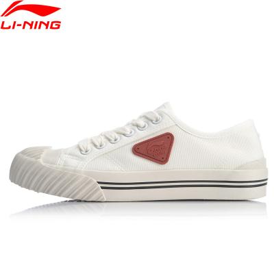 China Fashion Trend Li-Ning Women BISCUIT Canvas Shoes Classic Unisex Walking Shoes Relieve Li Ning Sport Shoes Lifestyle Sneakers Vulcanized AGCQ256 for sale