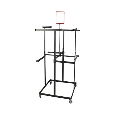 China Durable Wholesale High Quality Movable Garment Hanging Rack And Clothing Display Rack for sale