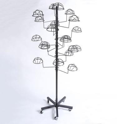 China Durable Shop Fitting For Wholesale Stander Metal Plots Display Rack With Wheels for sale