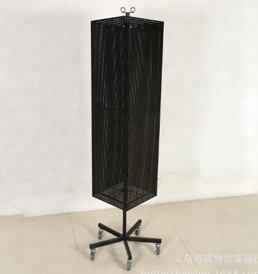 China Store Wholesales Environmentally Friendly Fitting Powder Four Side Metal Display Rack With Wheels for sale