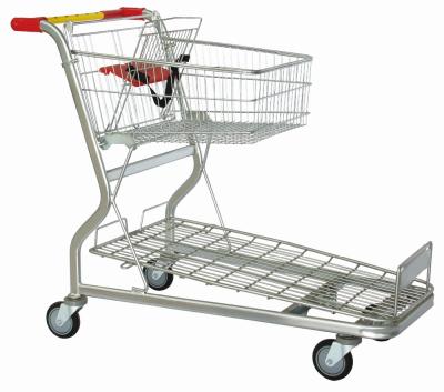 China Durable Wholesale Construction Platform Cargo Shopping Trolley / Building Material Supermarket Trolley for sale