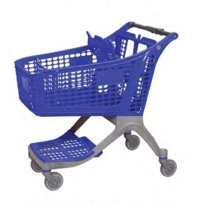 China Durable Modern Whole Plastic Unfolding Supermarket Trolley Shopping Trolley for sale