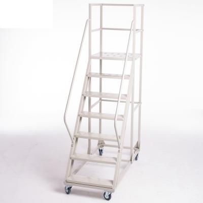 China Warehouse/supermarket/storage durable flatform metal ladder cart 2.5M for sale