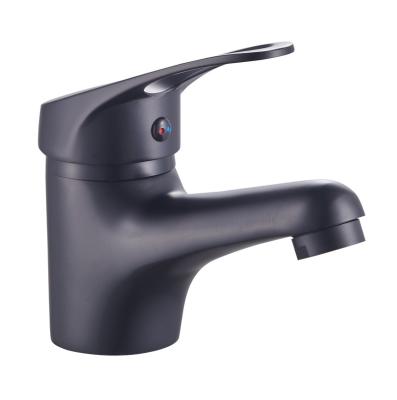 China Best Selling Matte Black Modern Single Handle Sink Faucet Thermostatic Faucets One Hole Bathroom Faucet for sale