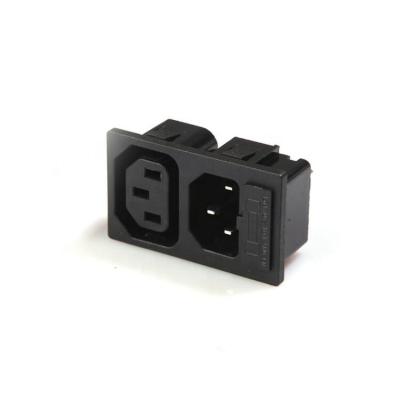 China Residential / General Purpose C13 C14 3 Pin Electrical AC Power Outlet Plug With Fuse for sale