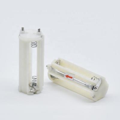 China Transparent Flashlight Color Round Series Circuits Battery Holder For 3 AAA Battery for sale