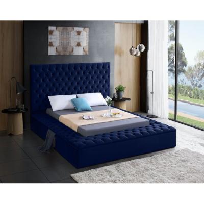 China Wholesale Modern Queen Size Storage Leather Upholstered Designer Beds Wood Frame Furniture for sale