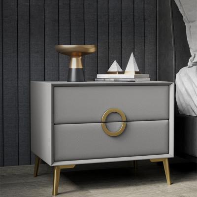 China Mmodern Durable Minimalist Stainless Steel Floating Nightstands With Drawer Bedroom Furniture for sale