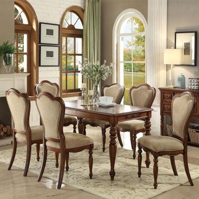 China Durable Nordic Solid Wood Dining Carved Banquet Table Chairs Home Furniture for sale