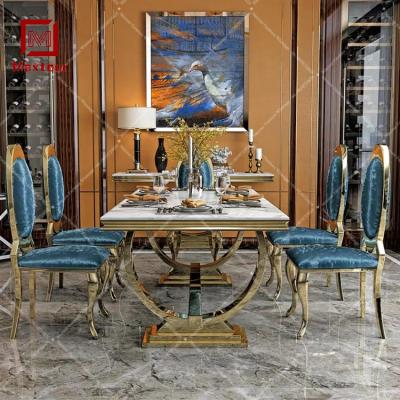 China DINING TABLE Dining Set Furniture Dining Table Set 6 Chairs Modern Luxury Dining Table for sale