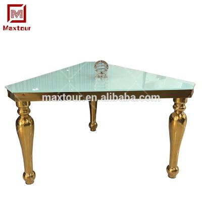 China Dining luxury triangular dining table triangle wedding table for events and banquet hall for sale