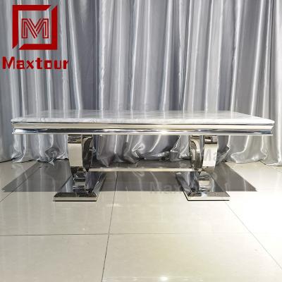 China Dining High Class Living Room Stainless Steel Table Series Coffee Table for sale